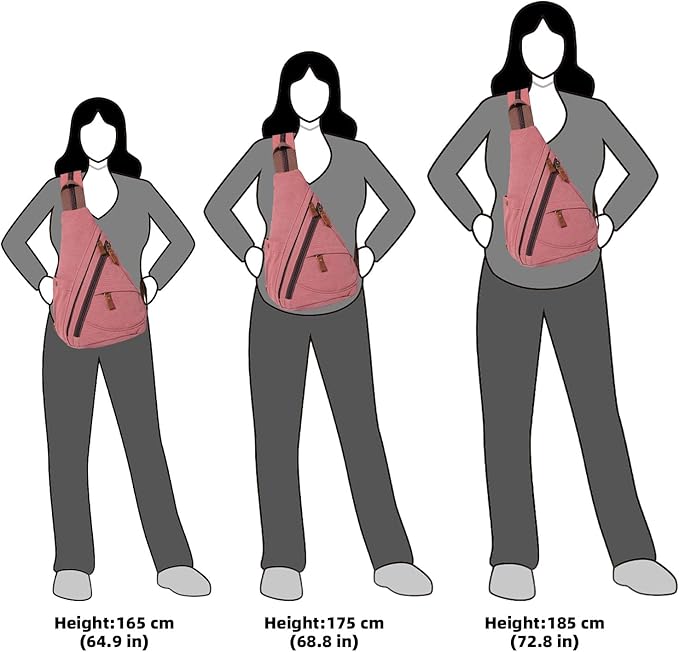 KL928 Canvas Sling Bag - Small Crossbody Backpack Shoulder Casual Daypack Rucksack for Men Women(Large Version)