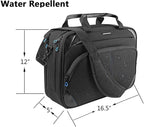 KROSER Laptop Bag 15.6 Inch Briefcase Messenger Bag Water Repellent Computer Case Shoulder Bag Durable Tablet Sleeve with RFID Pockets for Business/College/Women/Men - Black/Blue