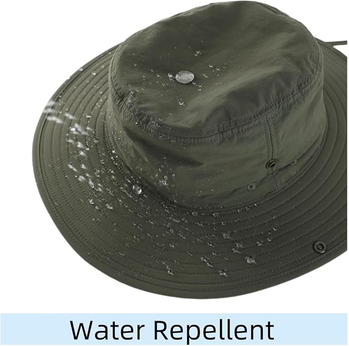 Connectyle Sun Hat for Men Women Outdoor UV Protection Safari Hat for Fishing Hiking Gardening Breathable Cowboy Hat UPF50