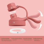 IDEUS Insulated Stainless Steel Water Bottle with 2 Leak-Proof Lids, Thermal Water Flask for Hiking Biking, 40oz, Red