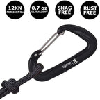 12KN Heavy Duty Carabiner Clips - Favofit 3.2'' Small Carbineers for Hiking Camping Hammocks Keys Keychains Dog Leashes - Ideal for Outdoor Enthusiasts
