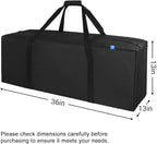 COOLBEBE 36-Inch Large Travel Duffle Bag, 100L Heavy Duty Luggage for Sports Equipment, Camping & Moving, Water Resistant, Black