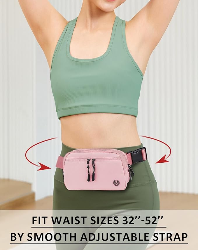 Fanny Pack Crossbody bags for Women Men, 2L Everywhere Belt Bag, Fashion Waist Packs, 5-Zipper Pockets Waist Bag with Adjustable Strap