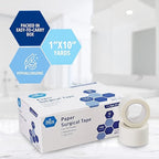 MED Pride Paper Surgical Tape 1" x 10 Yards for Wound Dressing [Pack of 12] - Latex-Free & Hypoallergenic Medical Tape Suitable for Sensitive Skin- Hospital-Grade, Breathable Wound Care Paper Tape