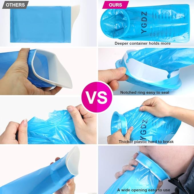 YGDZ 45 Pack Vomit Bags - Disposable Barf Bags for Travel, Motion Sickness, Nausea - 1000ml Blue