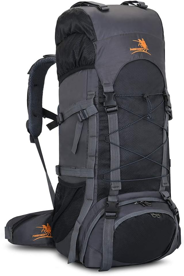 Bseash 60L Internal Frame Waterproof Hiking Camping Backpack with Rain Cover, Large Outdoor Sport Travel Daypack Rucksack