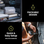 Luno Van Front Cab AIR Mattress - Inflatable Sleeping Van Bed for Travelers & Campers - Front Seat Air Mattress Fits Ford Transit, Mercedes Sprinter, RAM Promaster, Winnebago Solis & Other Vans