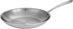 Tramontina Boston Tri-Ply Clad Stainless Steel 12-Inch Large Frying Pan, Induction-Ready Skillet, Dishwasher-Safe, NSF-Certified, Made in Brazil