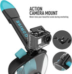 G2RISE Full Face Snorkel Mask Adults Snorkeling Set Gear for Kids with Detachable Camera Mount, Safe Breathing, Anti Fog Anti Leak