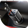 [2026 Ultra-Compact] 84W Retractable Car Charger, [PD 45W] Car Charger USB C for iPhone 16 17 Pro Fast Charging, Car Accessories Travel Essentials Gifts for Women Men for iPhone 17 Air 16 15 14 13 12