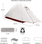 1 Person Tent Lightweight Double Layer Professional Instant Ultralight Tent for Camping