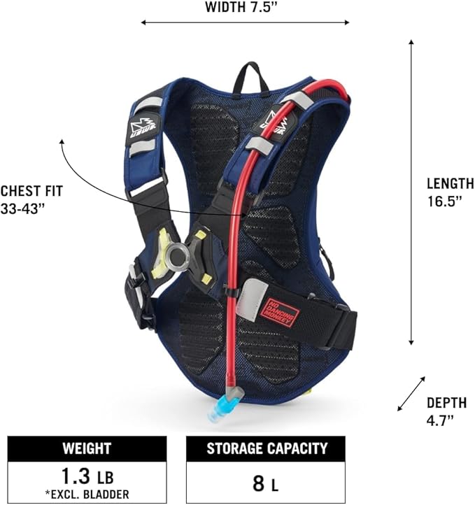 USWE Outlander Hydration Pack with Water Bladder, Hydration Backpack - Backpack for Cycling, MTB, Trail Running & More