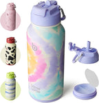 BOTTLE BOTTLE 32oz Insulated Water Bottle Stainless Steel Sport Water Bottle with Straw Dual-use Lid Design for Gym with Pill Box