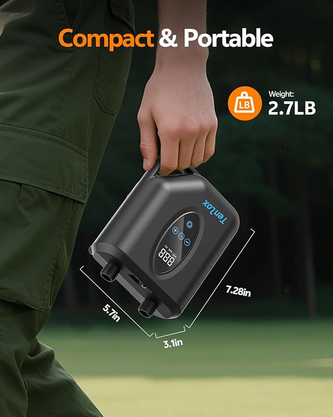 Cordless Electric Paddle Board Pump, 20 PSI SUP Pump with 15600mAh Battery, Portable Paddle Board Inflator, Air Pump for SUP, Inflatable Kayak Pump