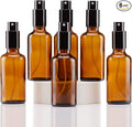 YIZHAO Amber Glass Spray Bottles 2oz, with Small Fine Mist Spray, Metal Cap, Refillable for Essential Oil,Travel,Cleaning,Perfume,Aromatherapy,Makeup – 6 Pcs