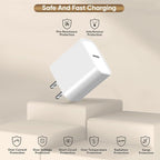 iPhone 16/15 Charger Fast Charging,3Pack 20W PD Type C Port Fast Charging Wall Plug 6FT Long USB C to C Woven Cable USB-C Charger for iPhone 16 Pro Max /15 Plus,iPad Pro 12.9/11,Air 5/4, Mini,AirPods