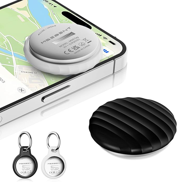 Air Tracker Tag - 2 Pack [Apple MFi Certified] Bluetooth Trackers Works with Apple Find My (iOS Only) - IP67 Waterproof Item Finders | Track Keys, Wallet, Luggage, Backpack & Pets