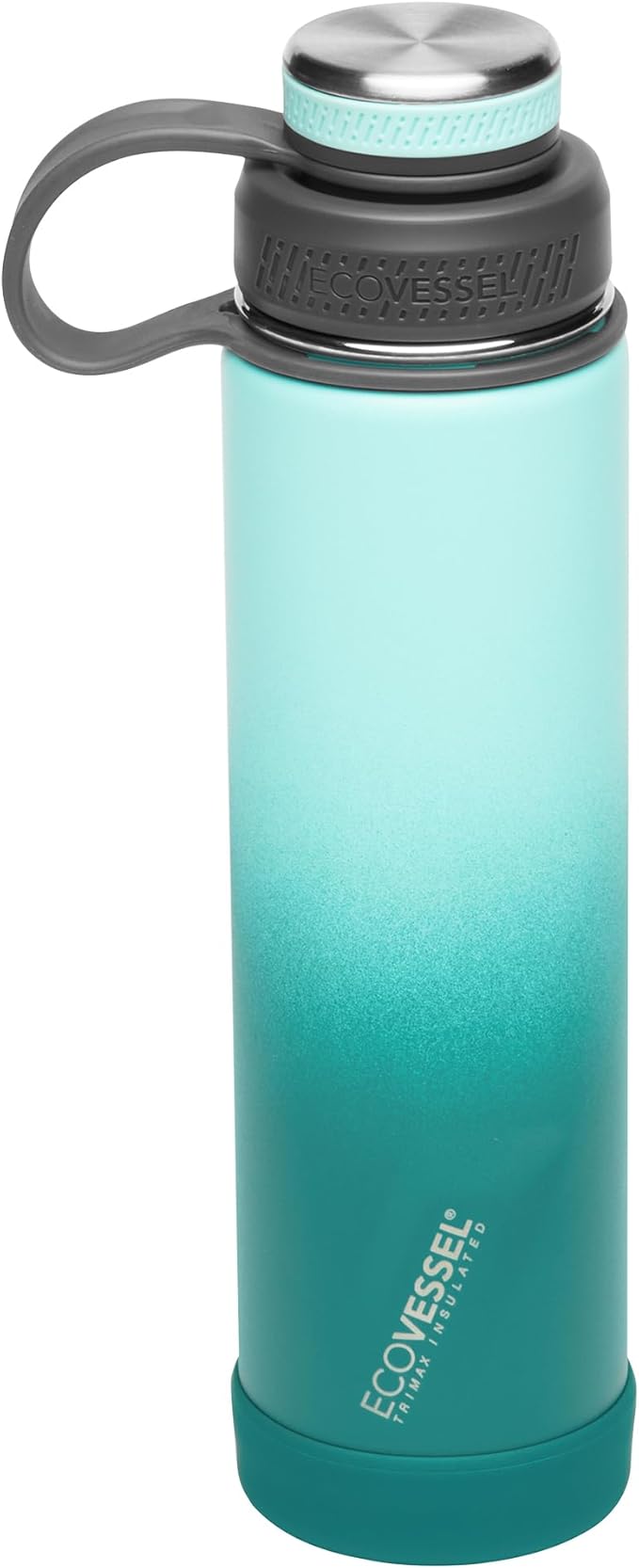 EcoVessel Stainless Steel Water Bottle with Insulated Dual Lid, Insulated Water Bottle with Strainer and Silicone Bottle Bumper, Coffee Mug – 24oz (Forest Horizon)