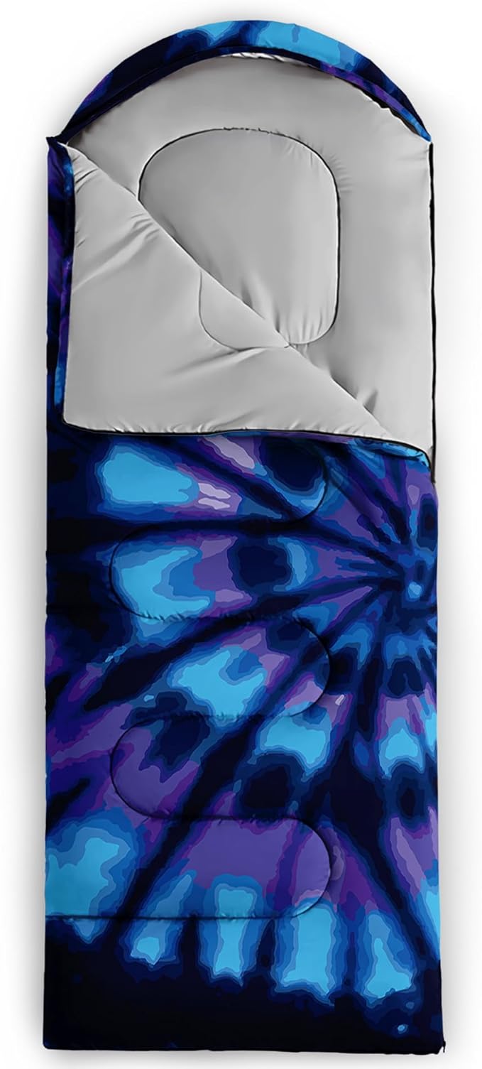 QOOMO Camping Sleeping Bags,3 Season Warm & Cool Weather,Lightweight,Waterproof Sleeping Bags for Adults & Kids,Traveling,and Outdoors,Camping Gear Equipment