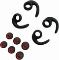 Earbuds Replacement Tips Soft Silicone Earbud Locks Sport Grips Earphones Stabilizer Fins Wings Tips for in-Ear and Ear Canal Earbuds (2Black-M)