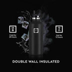 IRON °FLASK Camping & Hiking Hydration Canteens - 3 Lids (Narrow Straw Lid) Leak Proof Vacuum Insulated Stainless Steel - Hot & Cold Double Walled Sports Water Bottle - Lavender, 24 Oz