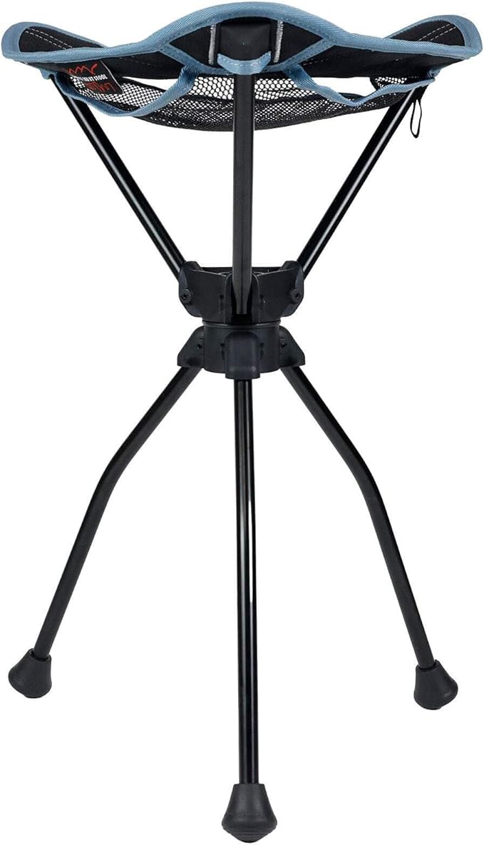 GRAND TRUNK Compass 360 XT Extra Tall Swivel Stool - Compact 260lb Capacity Portable Outdoor Seat for Camping & Travel (Brown)