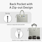 TOPDesign Heavy-Duty Canvas Tote Bag for Women, Adjustable Crossbody/Shoulder Handbag with 9 Pockets, Everything Tote