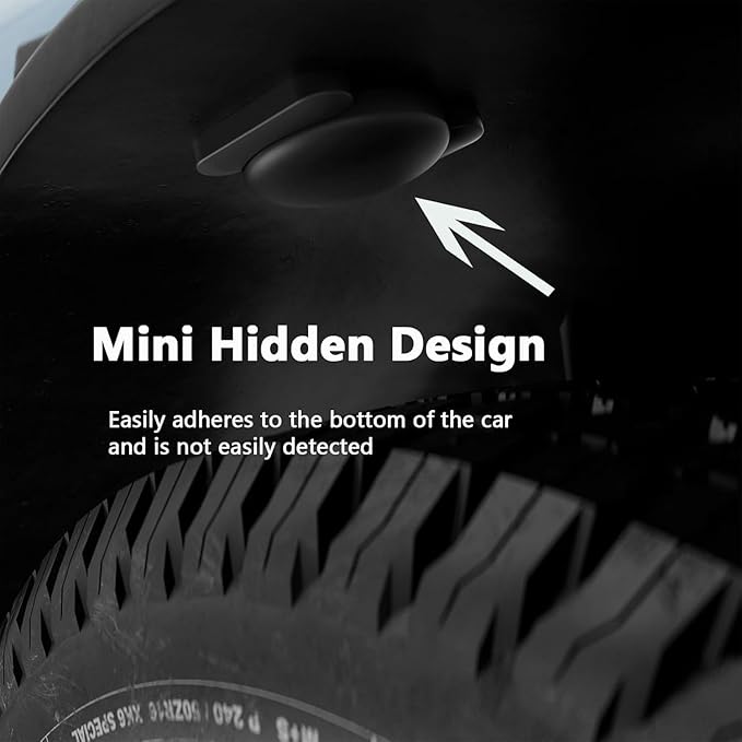 Mini GPS Tracker for Vehicles,No Monthly Fee GPS Tracker with Strong Magnetic Case,Worldwide Car Locator Tracker Work with Apple Find My(iOS Only) (Black,2PCS)