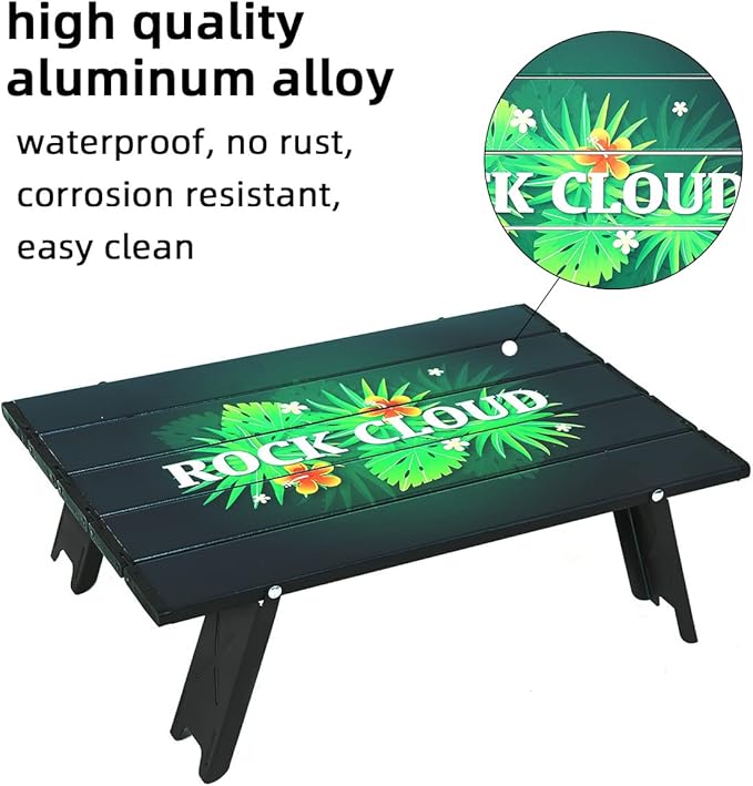 ROCK CLOUD Portable Beach Table Aluminum Ultralight Folding Camping Table, Limited Edition Tabletop