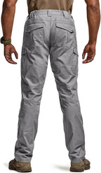 CQR Men's Flex Ripstop Tactical Pants, Water Resistant Stretch Cargo Pants, Lightweight EDC Hiking Work Pants