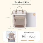 LOVEVOOK Laptop Backpack for Women Work Bag with Large Capacity Cup Side Pocket, 15.6 Inch Waterproof Computer Backpacks Purse, College Bookbag for School, Business, Teacher, Travel