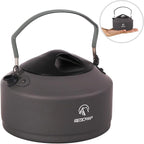 REDCAMP Outdoor Camping Kettle, 0.9L Aluminum Water Pot with Carrying Bag, Portable Camp Tea Kettle Coffee Pot for Camping Hiking Picnic