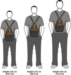 KouLi Buir Canvas Sling bag,Small Crossbody Backpack,Convertible Chest Bag Casual Daypack For Outdoor Cycling Hiking Travel (B3611-Black-N)