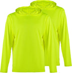 ProtectX High Visibility Sun Protection Lightweight Long Sleeve Hoodie, UPF 50+ Quick-Dry, SPF UV Shirt, Active Wear