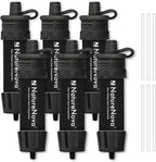 Mini Water Filter NatureNova Portable Emergency Water Filtration System Hiking Camping Straw Survival Gear Emergency Preparedness