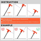 Tent Stakes,20 Pack Non-Rust Camping Family Tent Pop Up Tent Stakes,Heavy Duty Metal Tent Pegs,Steel Ground Stakes,Camping Stakes Canopy Stakes for Outdoor Camping Canopy and Tarp,with 8x10FT Ropes