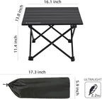ROCK CLOUD Portable Camping Table Ultralight Aluminum Camp Table Folding Beach Table for Camping Hiking Backpacking Outdoor Picnic