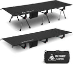 ONETIGRIS SUPRANUBIS Camping Cot, Height Adjustable with Cot Leg Extenders, Strong Support 330lbs, Lightweight Comfortable Folding Bed for Camping, Hiking, Travel, Truck, Beach, Office Nap