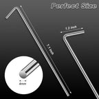 FEED GARDEN 7 Inch Tent Stakes 18 Pack Yard Inflatable Stakes for Outdoor Decorations Metal Pegs Heavy Duty Garden Hooks Camping Tent Spikes for Canopies, Tarp and Outdoor Christmas Decorations