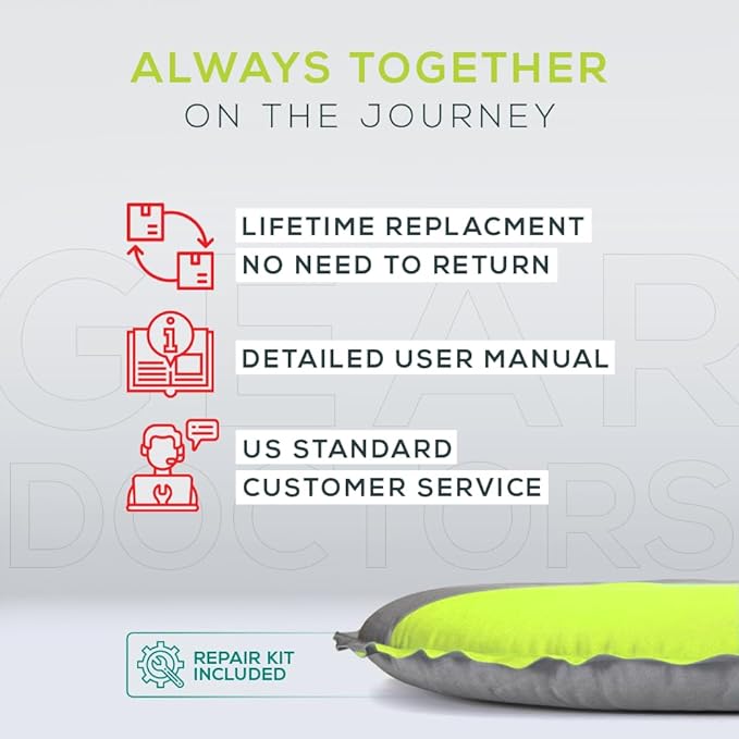 Gear Doctors Self Inflating Camping Sleeping Pad for Camping 4.3 R Insulated Camping mats-1.5 in Must Haves Inflatable Foam air Sleep mat Self Inflating air Mattress for Camping cot pad Tent Floors