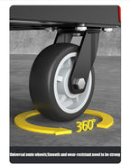 Foldable Hand Cart, Flatbed Trolley with Swivel Wheels, Versatile Moving n for Office Use, Portable for Easy Transport