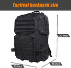 Military Tactical Backpack 45L Large Tactical Backpack for Men, Hiking Rucksack With Bottle Holder
