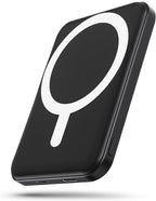 podoru for Magsafe Battery Pack, 5000mAh Magnetic Power Bank with Type-C Cable 20W PD Fast Charging Lighting Input Wireless Portable Charger for iPhone 17/16/15/14/13/12/ All Series-Black