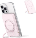 Baseus PicoGo Magnetic Power Bank, Qi2 Certified 15W Ultra-Fast Wireless Portable Charger with Stand, Ultra-Slim 5000mAh Battery Pack for iPhone 17 Pro Max 16/15/14/13/12