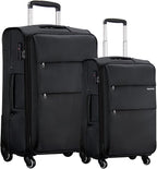 Hanke 20/28 Inch 2 Piece Luggage Sets with Spinner Wheels Expandable Luggage Large Suitcases with Wheels Lightweight Travel Luggage Rolling Suitcase with Lock Softside Checked Luggage.(Dark Gray)