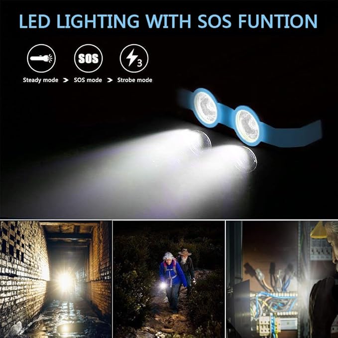 Solar Charger, 20000mAh Portable Type-C Solar Power Bank with 4 Cables, Waterproof Battery Pack, Outdoor External Backup Power Charger Six Outputs/LED Flashlights, Perfect for Camping Travel