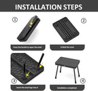 10 Inch Portable Folding Stool for Camping, Gardening, BBQ, and Outdoor Activities (Black)