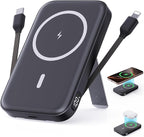 2025 Latest Portable Charger, 16800mAh Magnetic Wireless Power Bank with 2 Built in Cables, LED Display Battery Pack Travel Essentials for iPhone 16/15/14/13/12/Pro/Mini/Pro Max Andriod