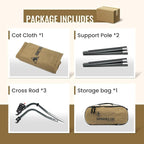 OneTigris SUPRAGRIS Camping Cot, Support Up to 400lbs, Lightweight Comfortable Folding Bed for Camping, Hiking, Backpacking, Travel, Car Trips, Office Nap