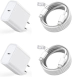 Long USB C Cable for iPhone 16 15 Charger,2Pack 20W USB C Charger Block i Phone 16 Pro Fast Charging 6FT C to C Cord Cable for iPhone 16/16 Pro/16 Plus/16 Pro Max/15/15 Plus/15 Pro Max/15 Pro/iPadPro